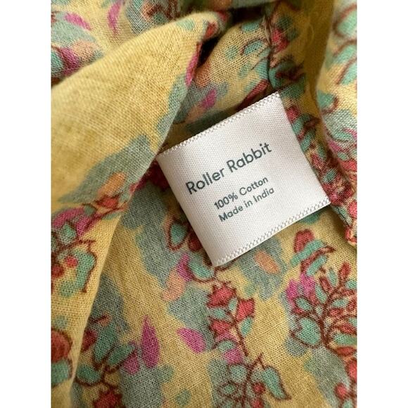 Roller Rabbit Rhody Stripe Arles Tunic Size: Small Color: Yellow Floral Print - Picture 8 of 8